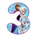 Frozen Number 3 Edible Icing Image